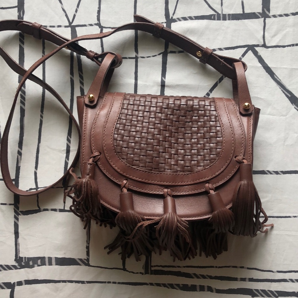 Boho leather bag from BCBG